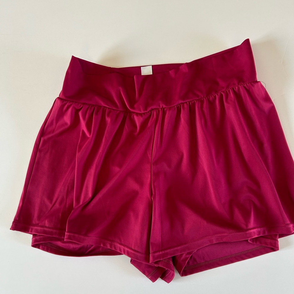 LuLaRoe Rise Collection  Pink Athletic Shorts Elastic Waistband